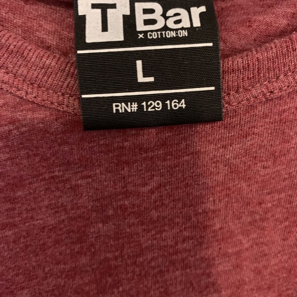 T-Bar shirt -maroon - Picture 4 of 5